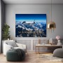 No Borders No Limits – Luxus Wandbild oder Fine Art Print mit Privatjet über Alpen