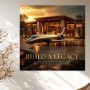 Build a Legacy – Luxus Wandbild oder Fine Art Print mit Privatjet und Designervilla