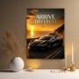 Luxus Wandbild oder Fine Art Print – Arrive Different Sportwagen an der Küste