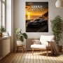 Luxus Wandbild oder Fine Art Print – Arrive Different Sportwagen an der Küste