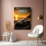 Luxus Wandbild oder Fine Art Print – Arrive Different Sportwagen an der Küste