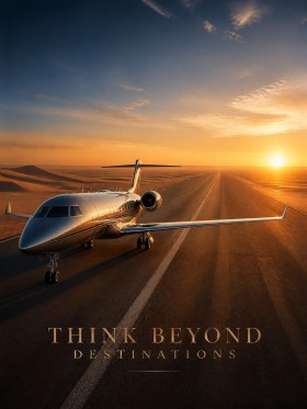 Private Jet bei Sonnenuntergang – Luxus Wandbild oder Fine Art Print
