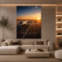 Private Jet bei Sonnenuntergang – Luxus Wandbild oder Fine Art Print