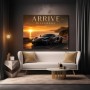 Arrive Different – Luxus Wandbild oder Fine Art Print mit Sportwagen an der Küste