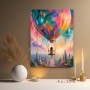 Traumfahrt über der Fantasiestadt – Leinwandbild & Acrylglasbild