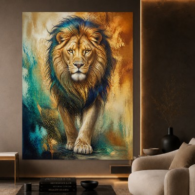 Majestätischer Löwe – Modernes Wandbild oder Fine Art Print