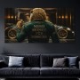 Raucher-Bär mit Sportwagen – Luxus Wandbild oder Canvas Print