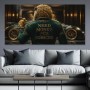 Raucher-Bär mit Sportwagen – Luxus Wandbild oder Canvas Print