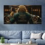 Raucher-Bär mit Sportwagen – Luxus Wandbild oder Canvas Print