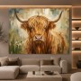Schottisches Hochlandrind – Modernes Wandbild oder Fine Art Print in warmen Naturtönen
