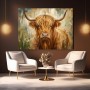 Schottisches Hochlandrind – Modernes Wandbild oder Fine Art Print in warmen Naturtönen