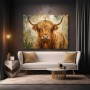 Schottisches Hochlandrind – Modernes Wandbild oder Fine Art Print in warmen Naturtönen