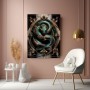 Smaragdschlange im Barockrahmen – Luxus Wandbild oder Fine Art Print