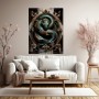 Smaragdschlange im Barockrahmen – Luxus Wandbild oder Fine Art Print