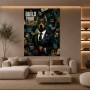 Build Your Legacy – Modernes Wandbild oder Fine Art Print mit Dobermann im Business-Look