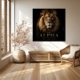 The Alpha Mindset Löwenporträt – Wandbild oder Leinwandbild