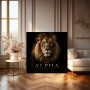 The Alpha Mindset Löwenporträt – Wandbild oder Leinwandbild