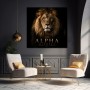 The Alpha Mindset Löwenporträt – Wandbild oder Leinwandbild