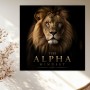 The Alpha Mindset Löwenporträt – Wandbild oder Leinwandbild