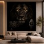 Schwarzer Löwe mit Luxus-Uhr – Designer Wandbild oder Fine Art Print