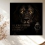 Schwarzer Löwe mit Luxus-Uhr – Designer Wandbild oder Fine Art Print