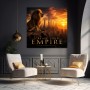 Create Your Empire – Löwe über Skyline, Modernes Wandbild oder Fine Art Print
