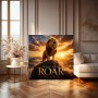 Majestätischer Löwe im Sonnenlicht – Modernes Wandbild oder Fine Art Print