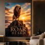 Majestätischer Löwe bei Sonnenuntergang – Modernes Wandbild oder Fine Art Print
