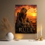 Majestätischer Löwe Born to Rule – Modernes Wandbild oder Fine Art Print