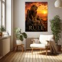 Majestätischer Löwe Born to Rule – Modernes Wandbild oder Fine Art Print