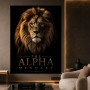 Majestätischer Löwe – Luxus Wandbild oder Fine Art Print mit Alpha Mindset Typografie