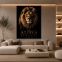 Majestätischer Löwe – Luxus Wandbild oder Fine Art Print mit Alpha Mindset Typografie