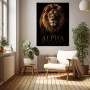 Majestätischer Löwe – Luxus Wandbild oder Fine Art Print mit Alpha Mindset Typografie