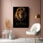 Majestätischer Löwe – Luxus Wandbild oder Fine Art Print mit Alpha Mindset Typografie