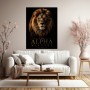 Majestätischer Löwe – Luxus Wandbild oder Fine Art Print mit Alpha Mindset Typografie