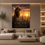 Create Your Empire Löwe – Modernes Wandbild oder Leinwandbild