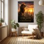 Create Your Empire Löwe – Modernes Wandbild oder Leinwandbild