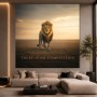 Majestätischer Löwe – Wandbild oder Fine Art Print mit motivierendem Statement
