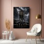 Stand Your Ground Löwe – Modernes Wandbild oder Leinwandbild mit Gewitterdrama