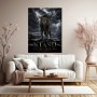 Stand Your Ground Löwe – Modernes Wandbild oder Leinwandbild mit Gewitterdrama