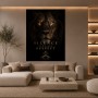 Majestätischer Löwe – Modernes Wandbild oder Fine Art Print in Schwarz-Gold