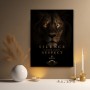 Majestätischer Löwe – Modernes Wandbild oder Fine Art Print in Schwarz-Gold