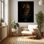 Majestätischer Löwe – Modernes Wandbild oder Fine Art Print in Schwarz-Gold