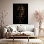 Majestätischer Löwe – Modernes Wandbild oder Fine Art Print in Schwarz-Gold