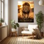 Furchtloser Löwe – Modernes Wandbild oder Fine Art Print
