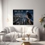 Build From Above – Modernes Wandbild oder Leinwandbild mit Adler über der Skyline