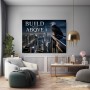 Build From Above – Modernes Wandbild oder Leinwandbild mit Adler über der Skyline