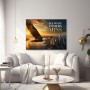Adler über der Skyline – Modernes Wandbild oder Fine Art Print mit Sonnenuntergang