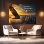 Adler über der Skyline – Modernes Wandbild oder Fine Art Print mit Sonnenuntergang