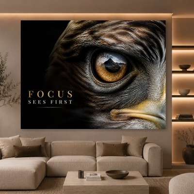 Fokus im Adlerauge – Modernes Wandbild oder Fine Art Print